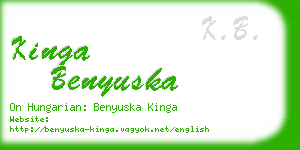 kinga benyuska business card